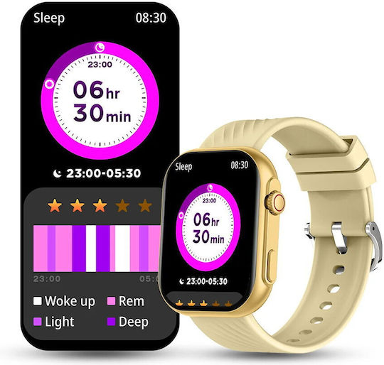 Manta Revo Smartwatch με Παλμογράφο (Ροζ)