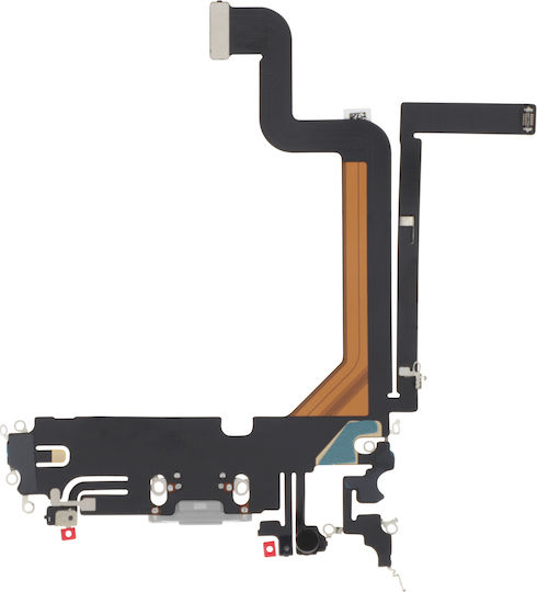 Кабел с Порт за зареждане в Сребрист цвят за iPhone 14 Pro Max