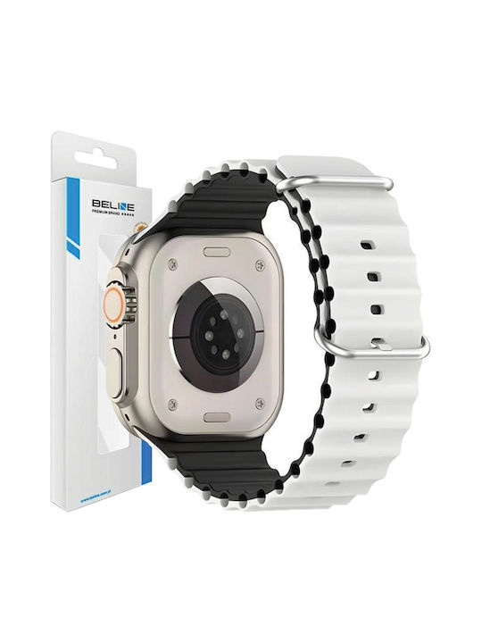 Beline Curea Silicon Alb (Apple Watch 44/45/46mm/Ultra 49mm)