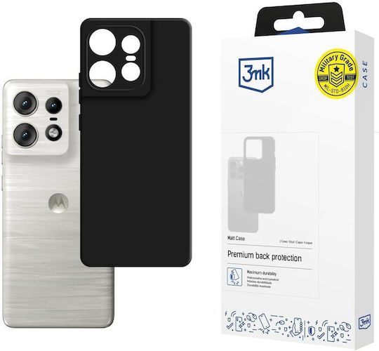 3MK Matt Umschlag Rückseite Silikon Schwarz (Motorola Edge 50 Pro)