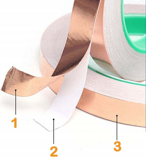 Kupferband 50mm x 20m Dicke 0,05mm beidseitig leitend