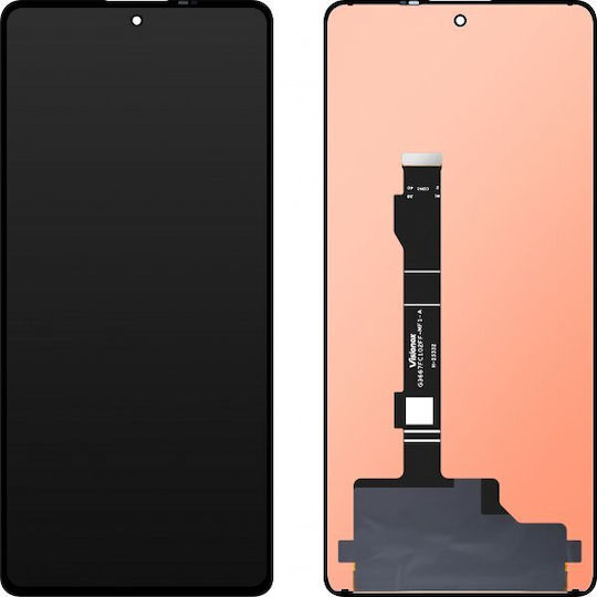 MP Οθόνη με Μηχανισμό Αφής και Πλαίσιο για Xiaomi Poco X5 Pro, Redmi Note 12 Pro 5G, Note 12 Pro+ (Μαύρο)