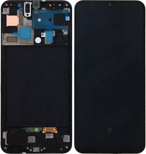 O ecran LCD cu Mecanism Tactil pentru Samsung A50 (Negru)