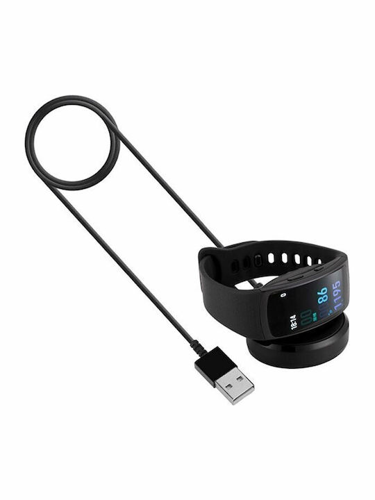 Volte-Tel Βάση Φόρτισης Με Καλώδιο USB Μαύρο (Samsung Gear Fit 2 / Fit 2 Pro)