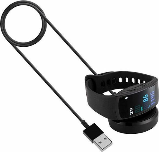 Volte-Tel Stație de Încărcare cu Cablu USB Încărcător pentru Samsung Gear Fit 2 / Fit 2 Pro - Samsung Gear Fit 2 / Fit 2 Pro Negrus