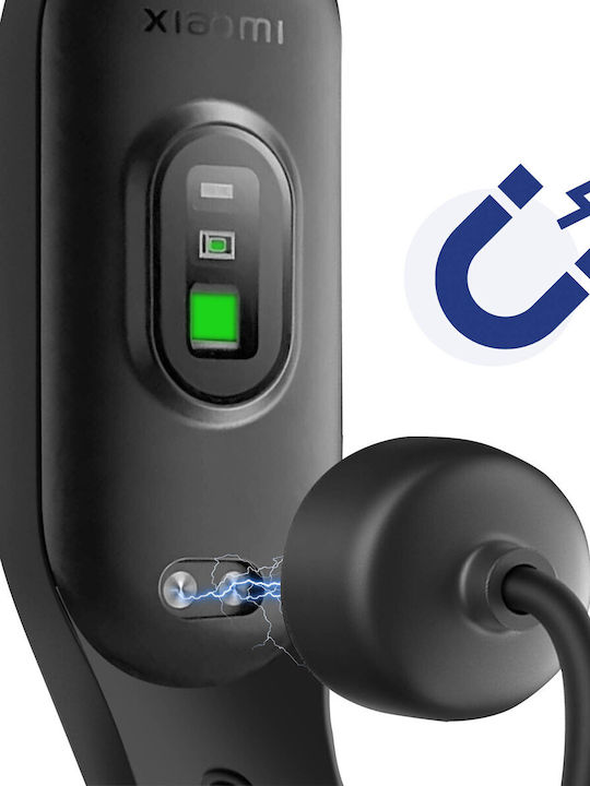 Akyga AK-SW-14 Charging Cable Зарядно за Mi Band 5 / Mi Band 6 - Ми Банд 5 / Ми Банд 6 Черен
