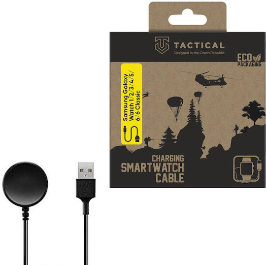 Tactical USB Charging Cable Ladegerät für Galaxy Watch3 41mm Schwarzς