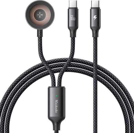 Mcdodo Ca-2200 2-in-1 Usb-c Cable + Apple Watch Charger 60w 1.2m