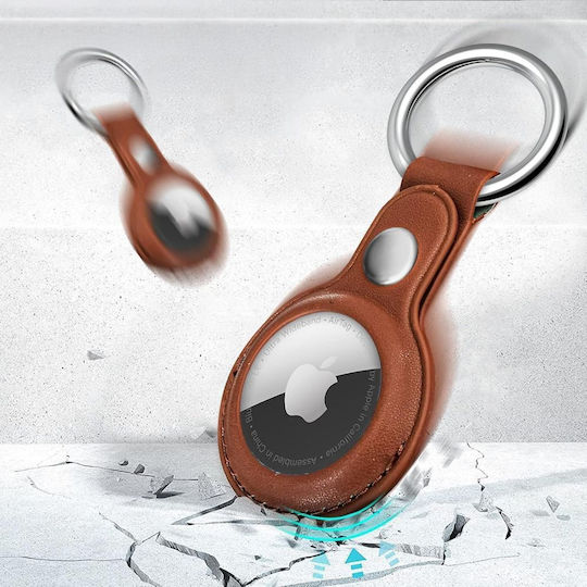 Tech-Protect NaturalFit Θήκη για AirTag σε Καφέ χρώμα
