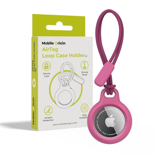 Mobile Origin Airtag Loop A1 Fall Kompatibilität Apple AirTag Rosa