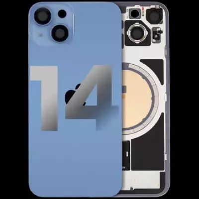 Κапак за замяна на батерията Back Cover Magsafe + Camera Lens Син за iPhone 14