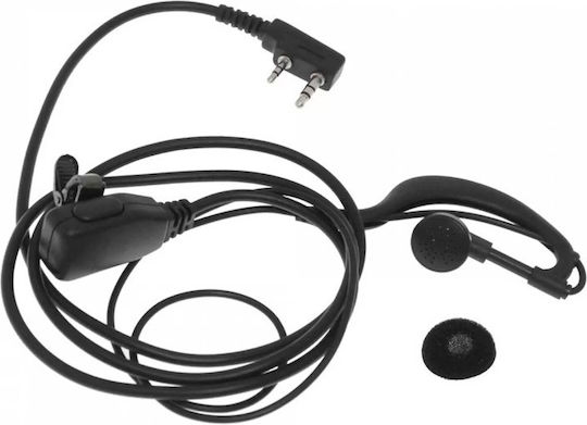 Căști cu microfon pe rever pentru transceivere Baofeng cu 2 pini