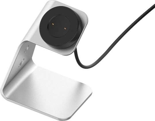 Magnetic Charger / Holder Αλουμινίου Ασημί (Huawei Watch GT / GT2)
