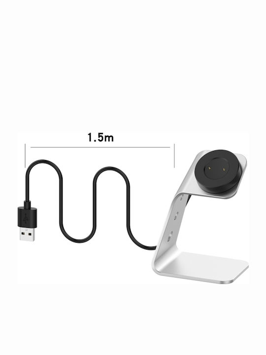 Magnetic Charger / Holder Алуминий Стойка Сребрист (Huawei Watch GT / GT2 - Часовник Huawei GT / GT2)
