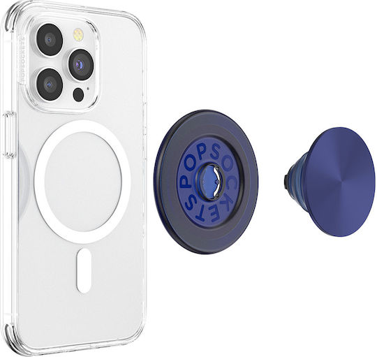 Popsockets Popgrip Кръгъл Magsafe Включва Адаптер Пръстен Magsafe Разширяема Основа Грип Сменяем Връх Калъфи за Смартфони Алуминий Френски Флот
