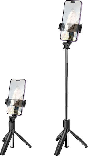 Borofone By13 Nube Selfie Stick Tripod Wireless Remote Κινητά Black