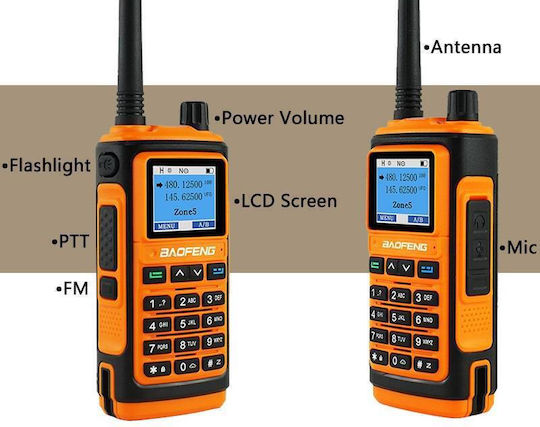 Baofeng BF-17M Wireless Transceiver UHF/VHF 5W with Color Screen In Orange Color