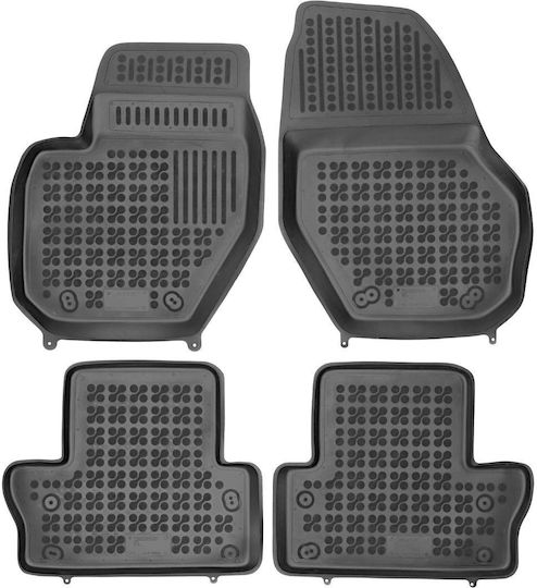 Rezaw Plast Set of Front and Rear Mats 4pcs Tray Type for Volvo S60 / V60 / XC 60 2008+ Black