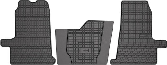 Frogum Set of Front and Rear Mats 3pcs for Ford Transit 2000-2014 Black