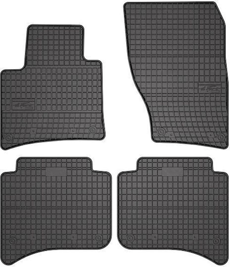 Frogum Set of Front and Rear Mats 4pcs Tray Type for Volkswagen Touareg 2010+ Black