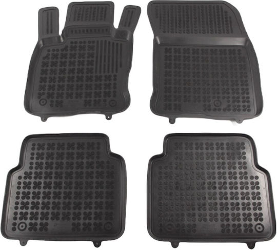 Rezaw Plast Set of Front and Rear Mats 4pcs Tray Type for Ford Kuga 2019+ Black