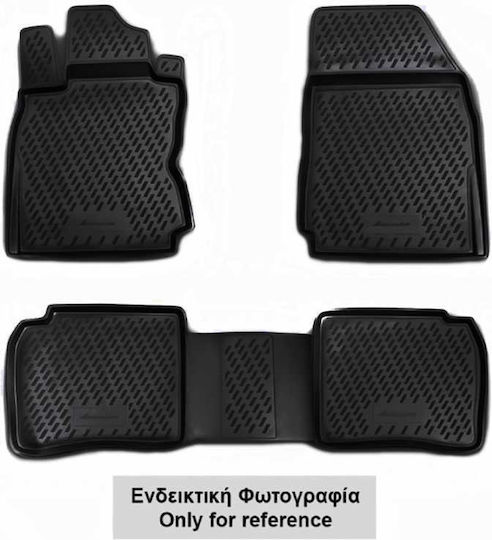 Novline Satz Vorder- und Hintermatten Wannenartig 4Stück aus TPE für Ford Ranger 2011+ Schwarz