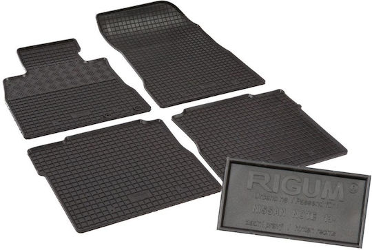 Rigum Set of Front and Rear Mats 4pcs for Kia Optima Subaru E12 2013+ Black