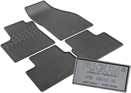 Rigum Set of Front and Rear Mats 4pcs for Opel Meriva 2010+ Black