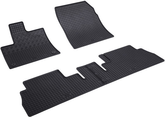 Rigum Set Front and Back Car Mats 4 Pieces for Peugeot Rifter Opel Combo Citroen Berlingo 2018 Black