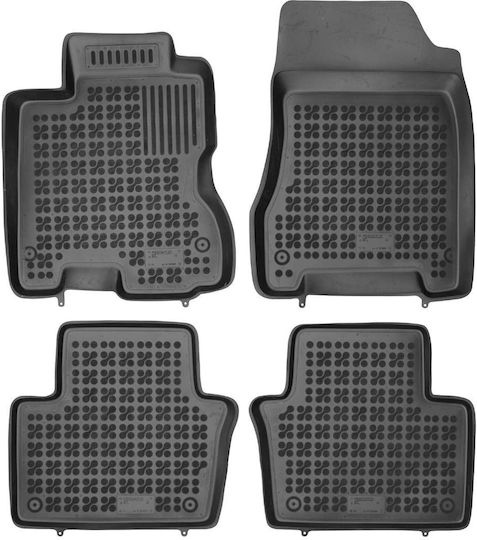 Rezaw Plast Set of Front and Rear Mats 4pcs Tray Type for Renault Koleos 2008-2016 Black