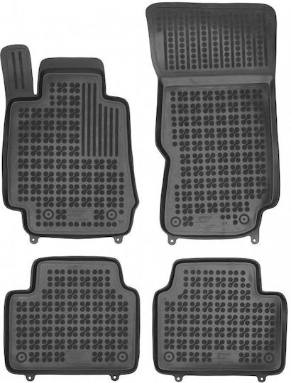 Rezaw Plast Set of Front and Rear Mats 4pcs Tray Type for Alfa Romeo Giulia 2016+ Black