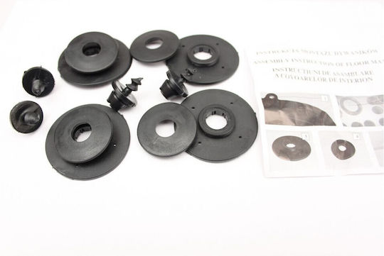 Rezaw Plast Set of Front and Rear Mats 4pcs Tray Type for Toyota Highlander 2013+ Black