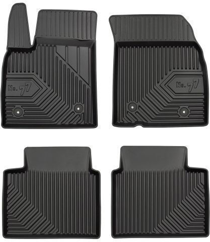 Frogum Set of Front and Rear Mats 4pcs Tray Type for Ford Focus 2018 Black