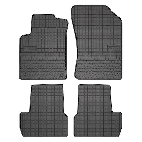 Frogum Set of Front and Rear Mats 4pcs for Citroen C3 2009-2015 Black