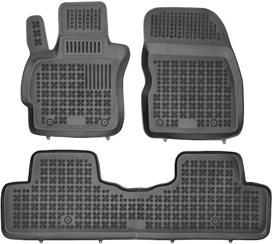 Rezaw Plast Set of Front and Rear Mats 3pcs Tray Type for Mazda 5 2004+ Black