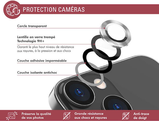 Bigben Connected Screen Protector Iphone 16e Camera Lens Protector Transparent
