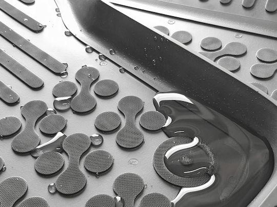 Rezaw Plast Σετ Μπροστινά και Πίσω Πατάκια 3τμχ Τύπου Σκαφάκι για Kia Stonic 2017+ Μαύρα