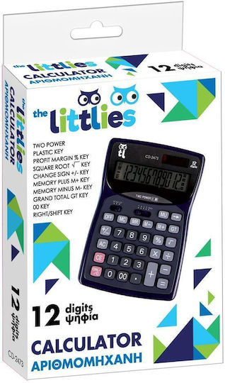 Luna CD-2473 Αριθμομηχανή 12 Ψηφίων σε Μαύρο Χρώμα