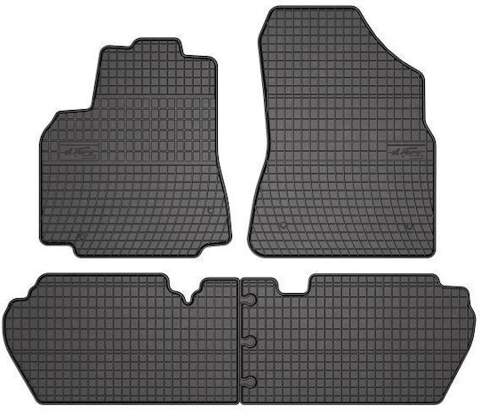 Frogum Set of Front and Rear Mats 4pcs for Peugeot Partner Citroen Berlingo 2008 Black