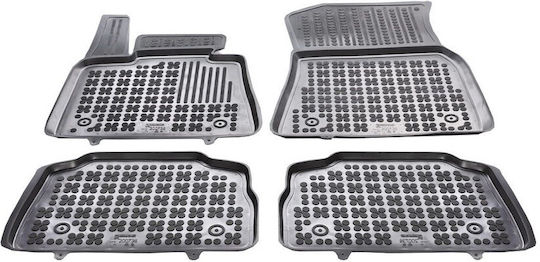 Rezaw Plast Set of Front and Rear Mats 4pcs Tray Type for BMW X6 2019+ Black