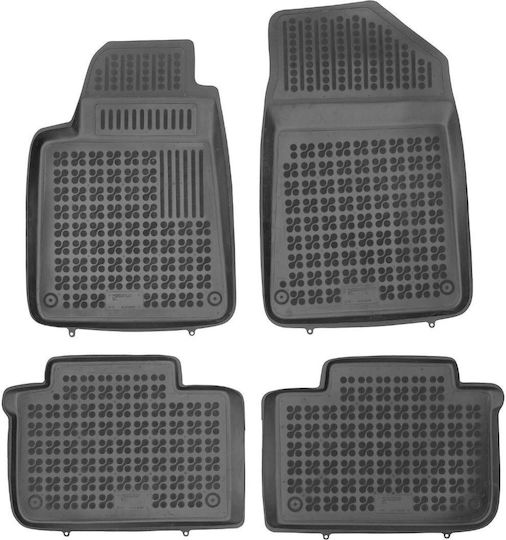 Rezaw Plast Set of Front and Rear Mats 4pcs Tray Type for Citroen C6 2005+ Black