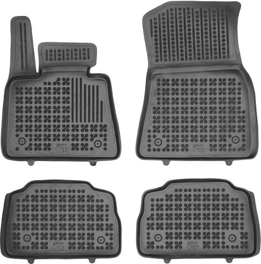 Rezaw Plast Set of Front and Rear Mats 4pcs Tray Type for BMW X6 2019+ Black