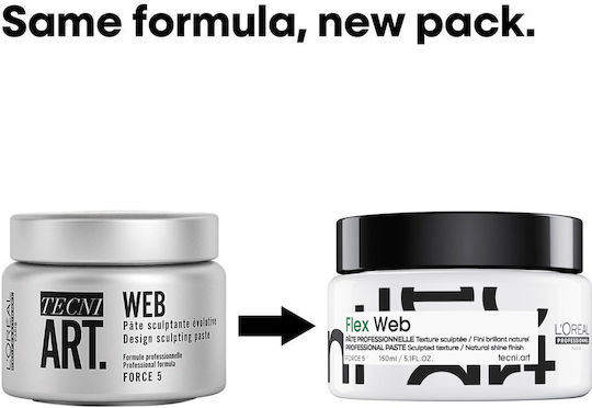 L'Oréal Professionnel Κρέμα Μαλλιών Tecni Flex Web Sculpting Paste Force 5 για Διαμόρφωση με Δυνατό Κράτημα 150ml