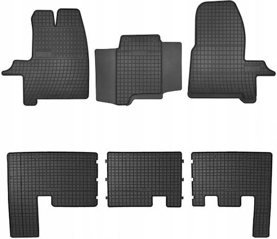 Frogum Σετ Μπροστινά και Πίσω Πατάκια 3τμχ για Ford Tourneo Custom / Transit 2013-2021 Μαύρα