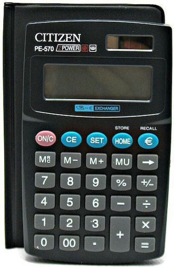 Citizen PE-570 Αριθμομηχανή Τσέπης 10 Ψηφίων σε Μαύρο Χρώμα