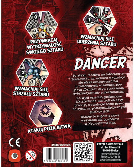 Game Expansion Neuroshima HEX 3.0 Dancer for 2-4 Players 8+ Years Old (EN) Portal Games