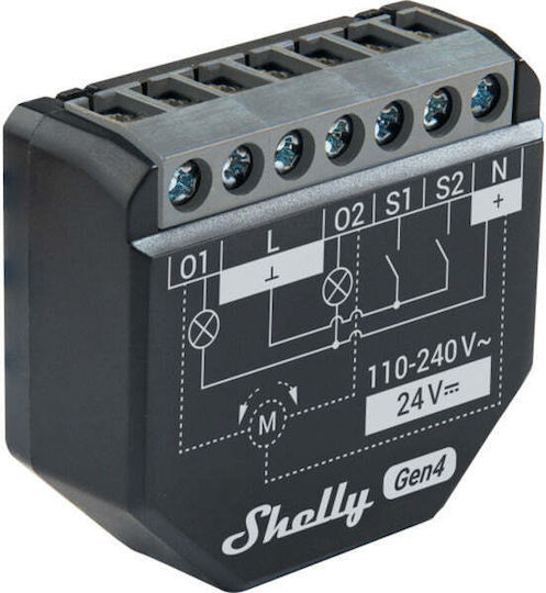 Shelly 2PM Gen4 Intelligenter Zwischenschalter 2 Kanäle Wi-Fi Bluetooth ZigBee & RF 10A