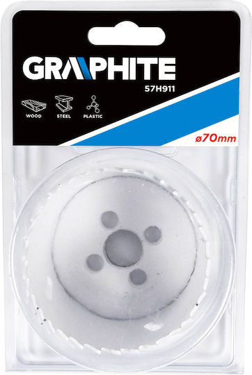 Graphite Broach Cutter Hole saw 70x38mm for Wood, Metal and Plastic