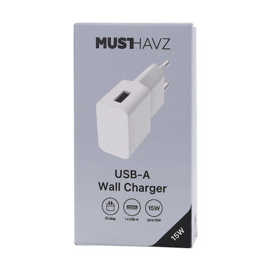 Ladegerät ohne Kabel mit USB-A Anschluss 15W Weißs (Grab 'N Go)