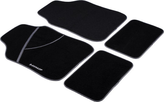 Dunlop Satz Vorder- und Hintermatten Universal 4Stück aus Teppichboden Schwarz